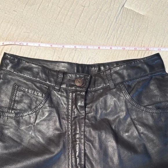 Vintage Black Leather Pants - Picture 6 of 7